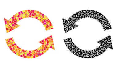 Noktalı yenileme mozaik simgeler