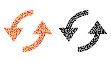 Noktalı yenileme mozaik simgeler