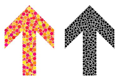 Mozaik simgeleri nokta ok