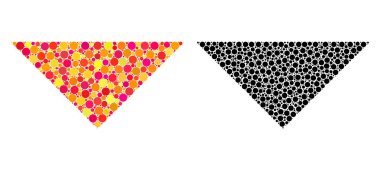 Mozaik simgeler aşağı piksel ok ucu