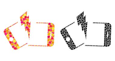 Noktalı kırık Smartphone mozaik simgeler