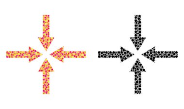 Piksel etkisi ok simgeleri mozaik