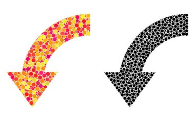 Piksel mozaik simgeler döndür