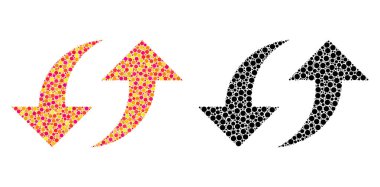 Simgeleri nokta Exchange okları mozaik