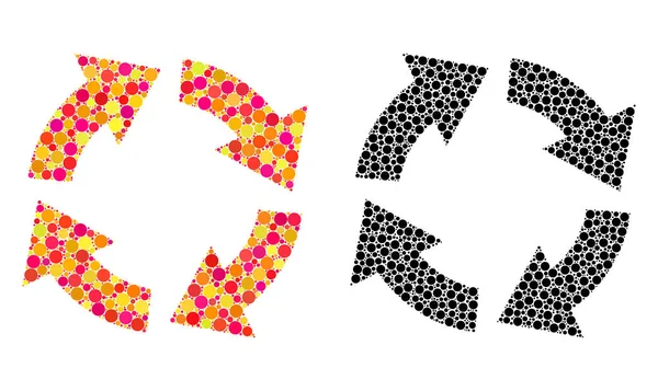 Nokta dolaşım mozaik simgeler