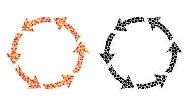 Piksel döndürme syt mozaik simgeler