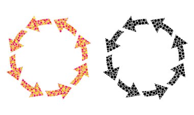 Piksel döndürme syt mozaik simgeler