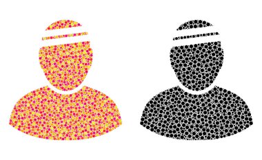 Noktalı hasta mozaik simgeler