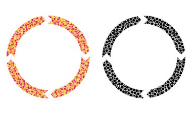 Nokta döndürme mozaik simgeler