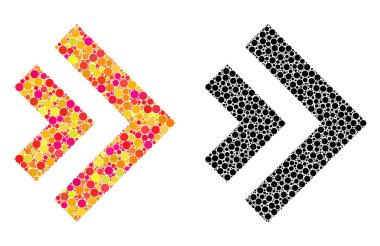 Noktalı Shift Şu mozaik simgeler