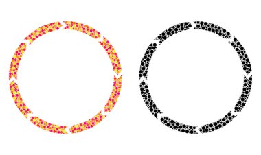 Nokta döndürme mozaik simgeler