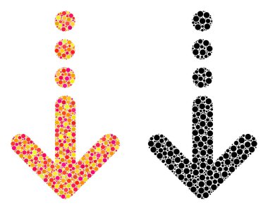 Mozaik simgeler aşağı noktalı gönder