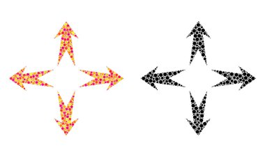 Piksel genişletin okları mozaik simgeler