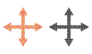 Piksel genişletin okları mozaik simgeler