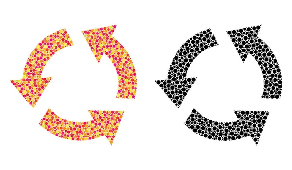 Pixel reciclar iconos del mosaico — Vector de stock