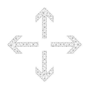 Kafes vektör genişletin okları simge