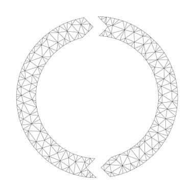 Vektör döndürme simgesi mesh