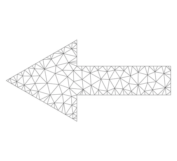 Icône gauche de flèche vectorielle de maille — Image vectorielle