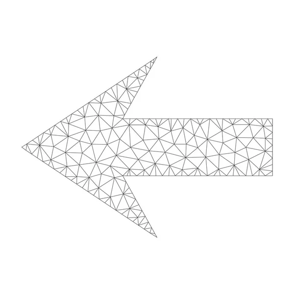 网格向量箭头左图标 — 图库矢量图片