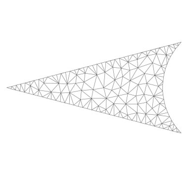 Vektör ok ucu sol simgesi mesh