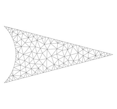 Vektör ok ucu sağ simge mesh