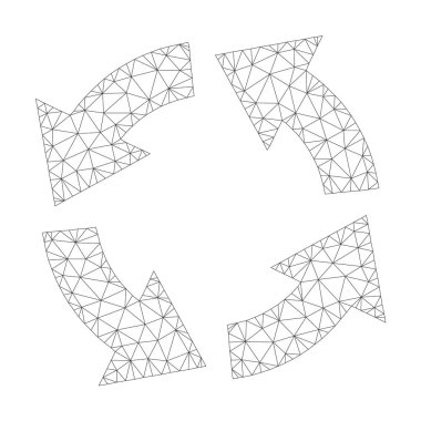 Vektör dolaşım simgesi mesh