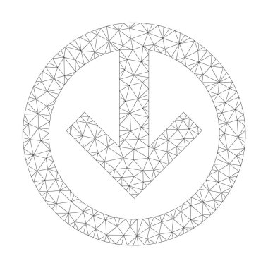 Kafes vektör yönünü aşağı simgesi