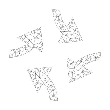 Vektör girdap okları simge mesh