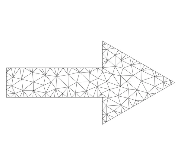 Icône droite de flèche vectorielle de maille — Image vectorielle
