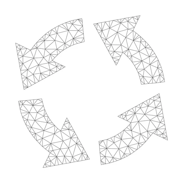 Mesh Vector omloop pictogram — Stockvector