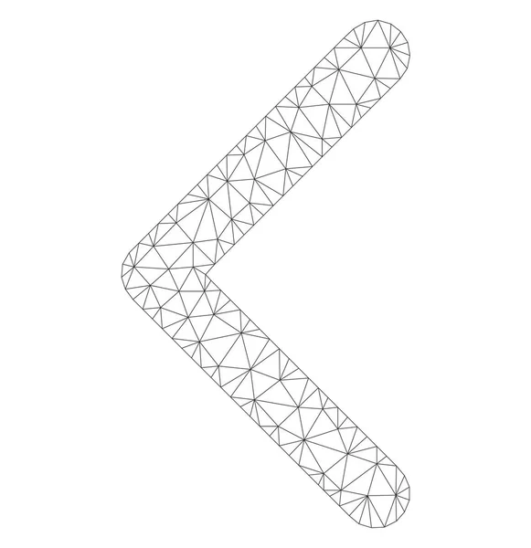 Mesh-Vektor Richtung linkes Symbol — Stockvektor