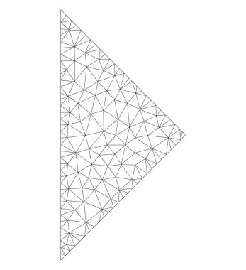 Vektör ok ucu sağ simge mesh