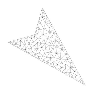 Vektör ok ucu sağ aşağı simgesi mesh