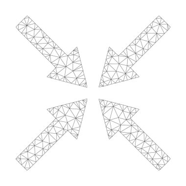 Mesh vektör merkezi ok simgesi