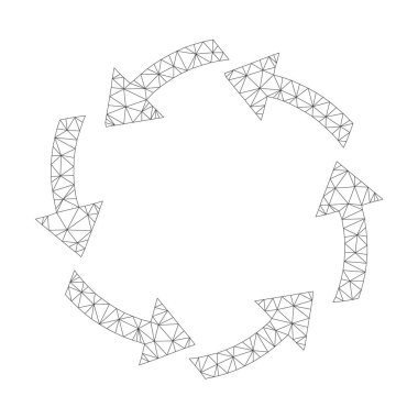 Vektör dolaşım simgesi mesh