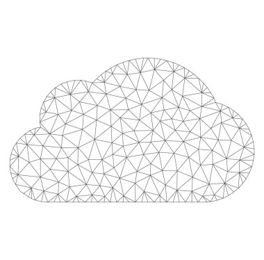 Vektör bulut simgesi mesh