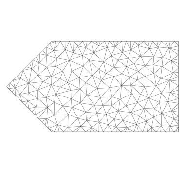 Vektör yönünde sol simgesi mesh