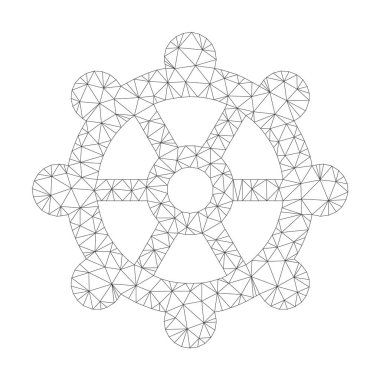 Vektör dişli simgesini mesh