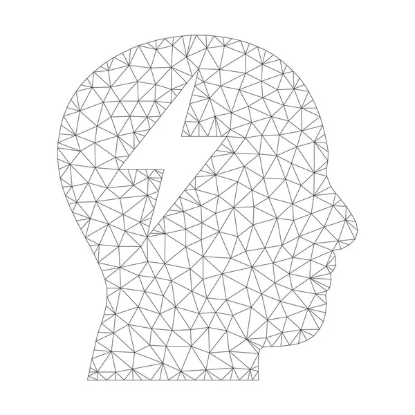 Icona del Brainstorming vettoriale a rete — Vettoriale Stock