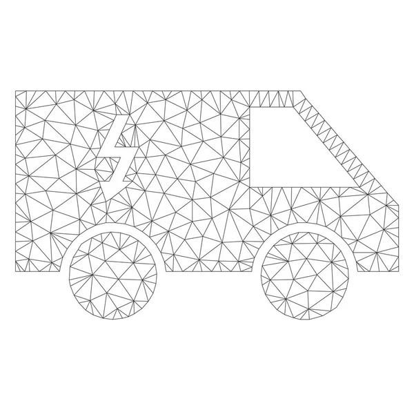 Icon Mesh Vector Electrical Car — стоковый вектор