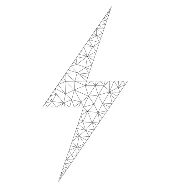 Icono de electricidad de vectores de malla — Archivo Imágenes Vectoriales