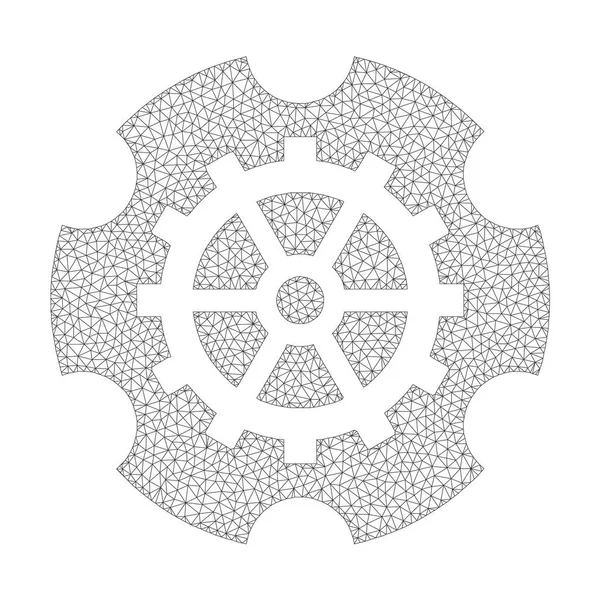 Vektör Gearwheel simgesi mesh — Stok Vektör