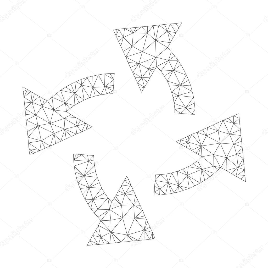 Mesh Vector Centrifugal Arrows Icon