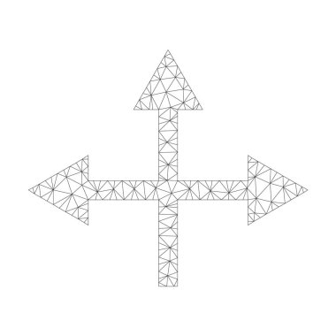 Vektör kavşak yön simgesi mesh
