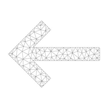 Vektör sol ok simgesi mesh