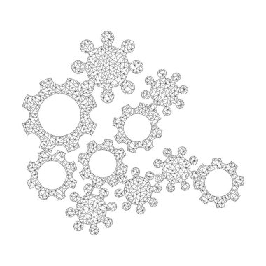 Vektör Mekanik vites simgesi mesh