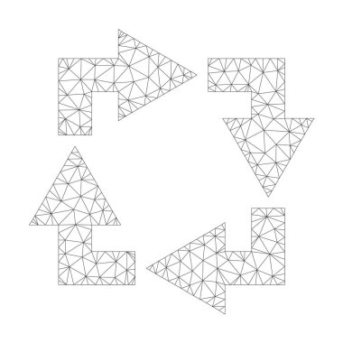 Vektör geri dönüşüm simgesini mesh