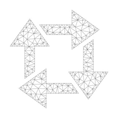 Vektör geri dönüşüm simgesini mesh