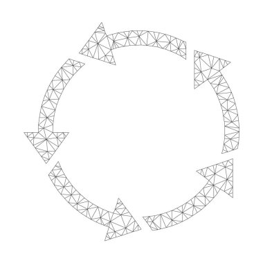 Vektör döndürme simgesi mesh