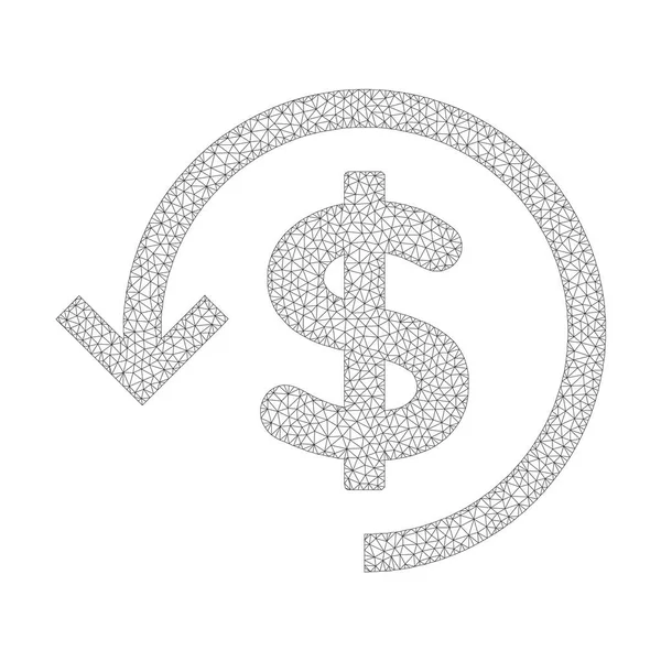 Mesh Vector Refund Icon — Stock Vector